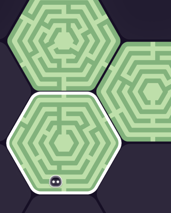 a game map made of hexagons